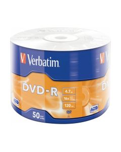 Диск DVD Verbatim 4.7Gb 16X Wrap-box 50шт MATT SILVER (43788)