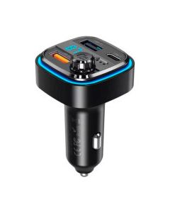FM модулятор XO BCC08 автомобільний зарядний пристрій MP3/PD/2USB/3,1A Чорни (XO-BCC08)