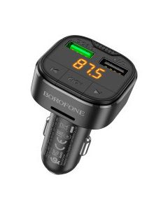 FM модулятор BOROFONE BC43 Flash 2 x USB Black (BC43B)