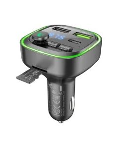 FM модулятор BOROFONE BC48 Broad 2 USB, USB Type-C Black (BC48B)