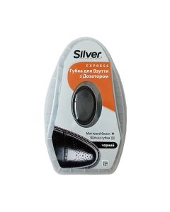 Губка для взуття Silver Блиск з дозатором силікону Чорна 6 мл (8690757001959)