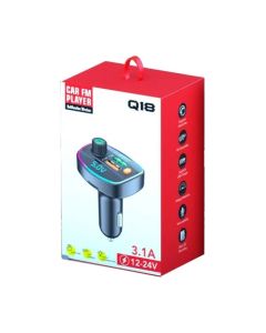 FM модулятор Voltronic Q18 з еквалайзером, 3.1A, USB, TF (FM-Q18EQ)