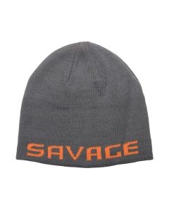 Шапка Savage Gear Logo Beanie One size Rock Grey/Orange (1854.19.26)