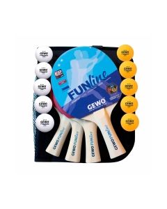 Комплект для настільного тенісу Gewo Fun Time 4 Bats 10 Balls (96980000) (931302)